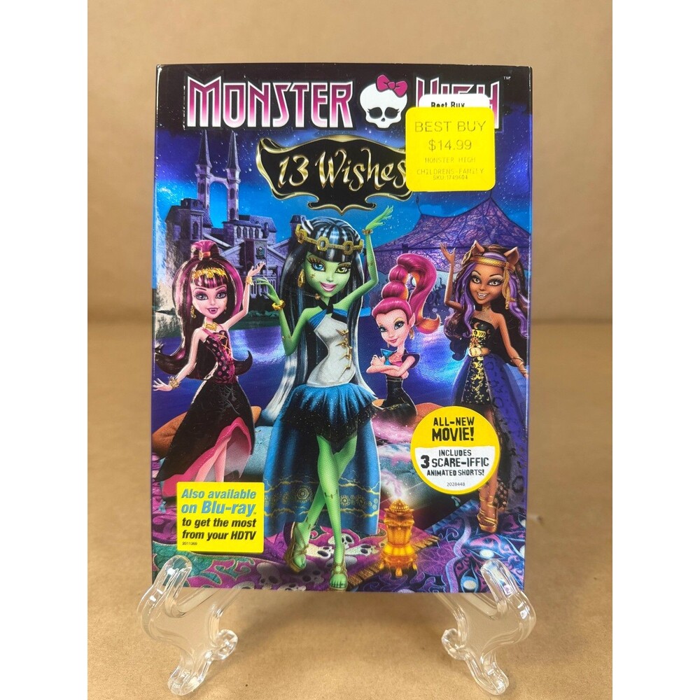 Monster High 13 Wishes (DVD, 2013) Brand New – Animated Family Movie w/SLIPCOVER
